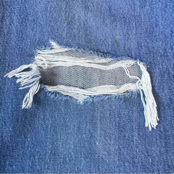 Levi’s Blue High Waisted Straight Distressed Jeans Sz 25 - Picture 7 of 16